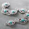 12 Packs: 7 ct. (84 total) Turquoise Flower Enamel Metal Connectors, 15mm by Bead Landing™